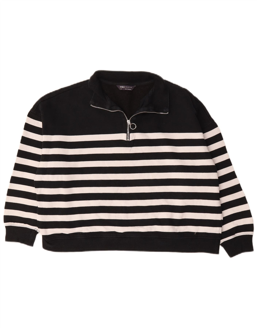 Marks & Spencer Sweat-shirt surdimensionné pour femme UK 16 Large Noir