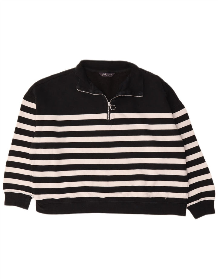 Marks & Spencer Sweat-shirt surdimensionné pour femme UK 16 Large Noir