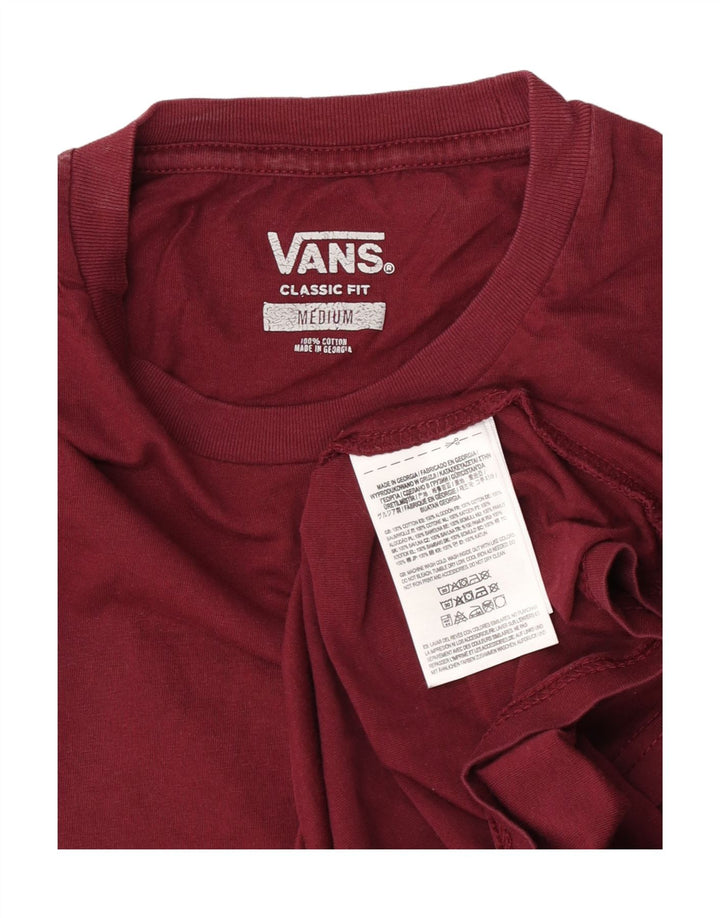 Vans T-shirt coupe classique pour homme en coton bordeaux moyen