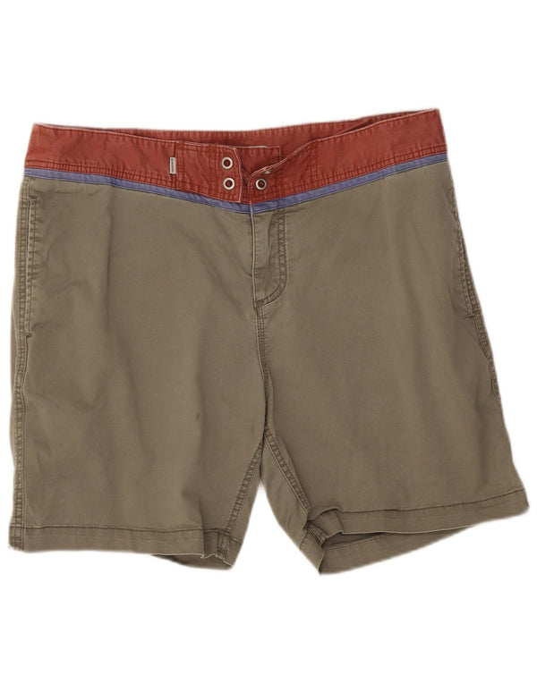 Quiksilver Short Homme W36 Large Kaki Colourblock Coton
