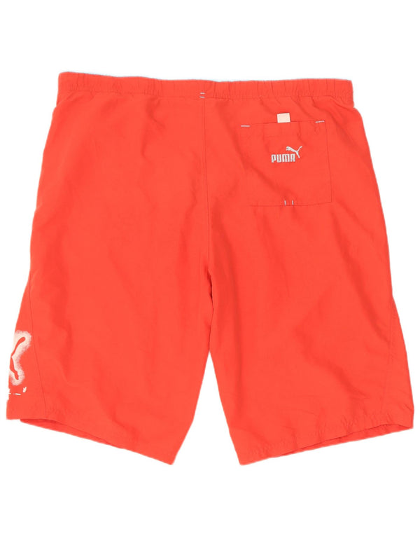 Puma Short de Bain Graphique Homme Large Rouge Polyester