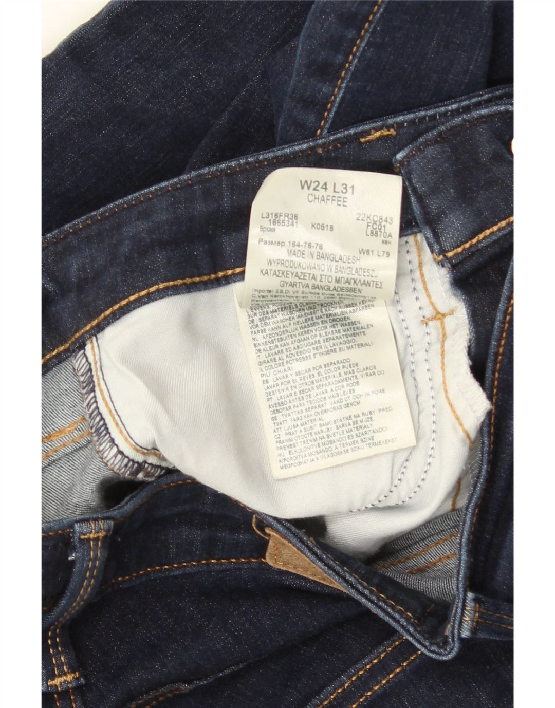LEE Jean évasé Chaffee Femme W24 L31 Bleu Marine Coton