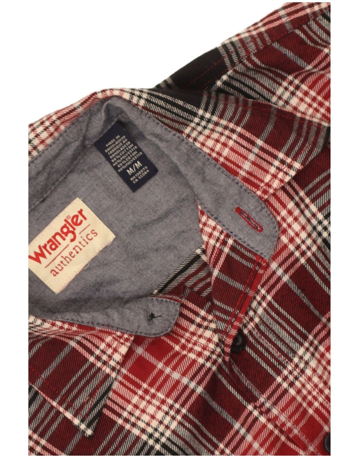 Wrangler Chemise en flanelle pour homme en coton à carreaux rouge moyen