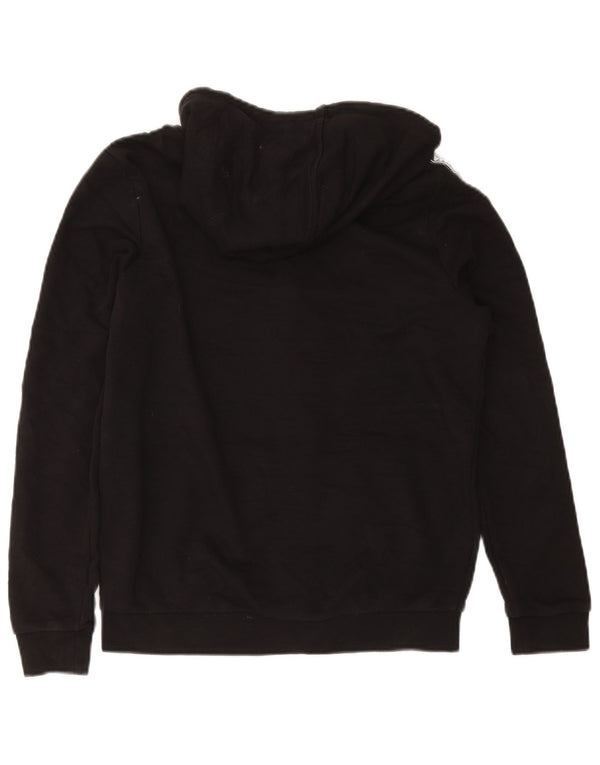 Puma Pull à capuche zippé graphique pour femme UK 10 Petit coton noir