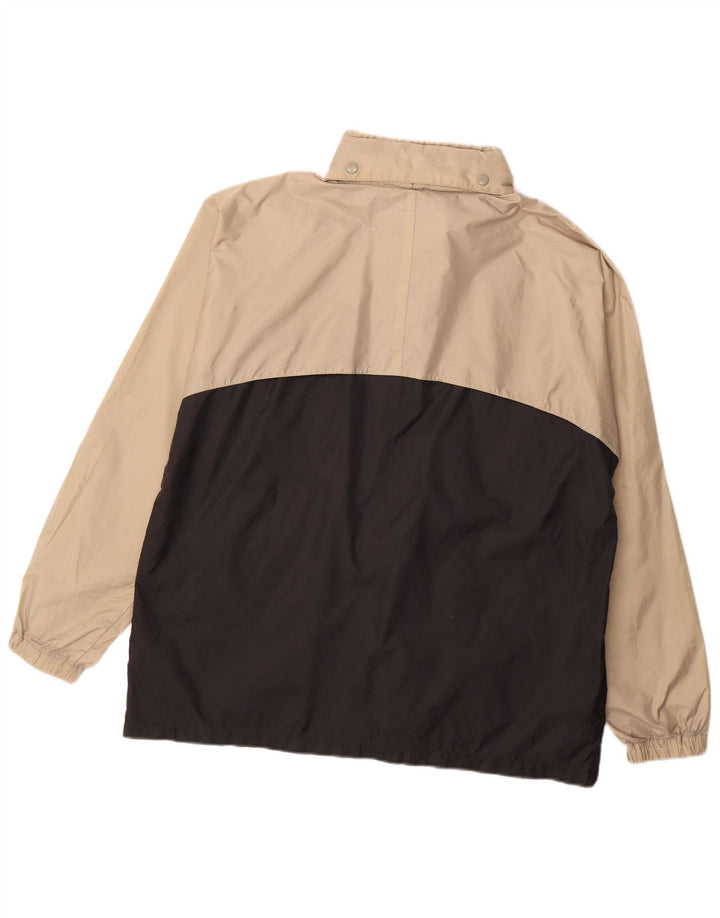 Kappa Veste de pluie zippée pour homme UK 38 Medium Beige Colourblock Nylon