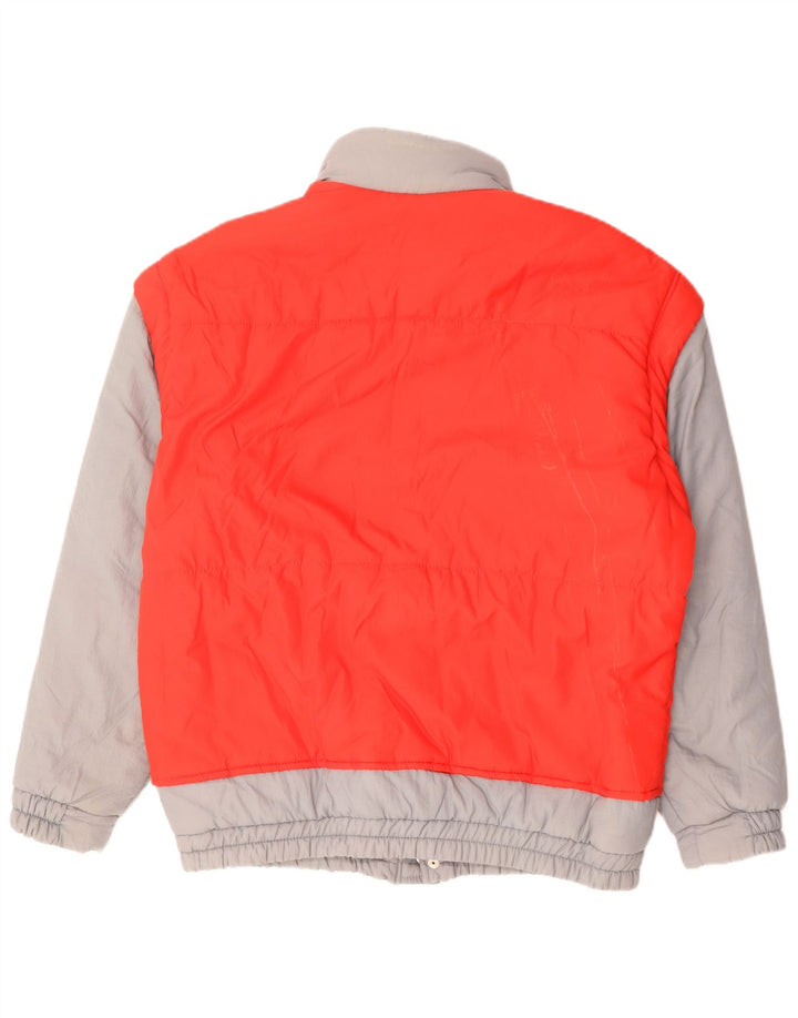 Carrera Veste matelassée pour homme UK 40 Large Rouge Colorblock Polyamide