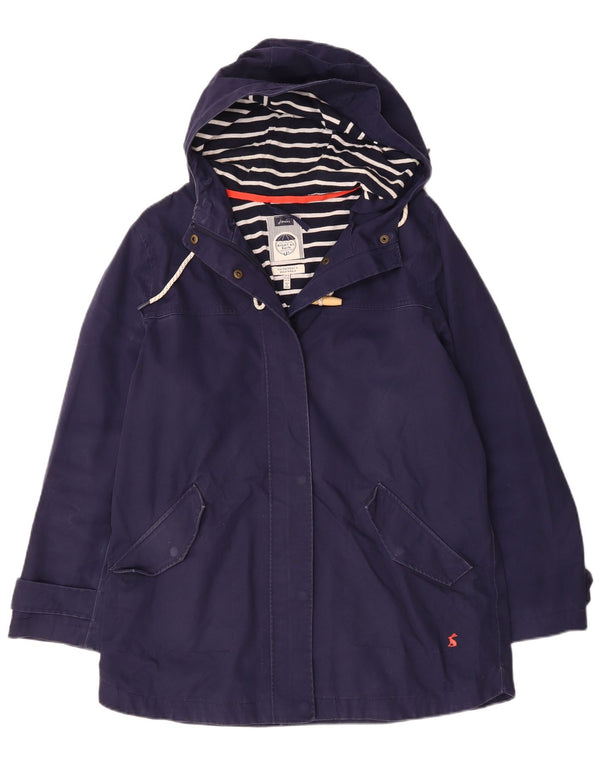 JOULES Manteau imperméable à capuche pour femme UK 44 Large Bleu marine Polyester