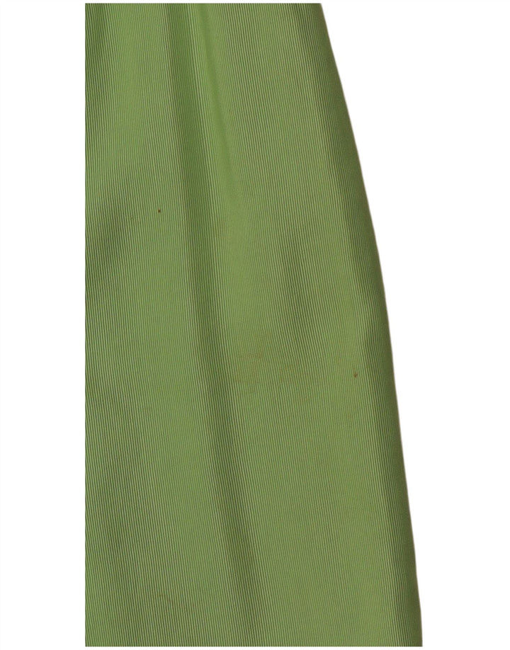 VINTAGE Jupe crayon femme IT 46 Large W30 Coton à fines rayures vertes