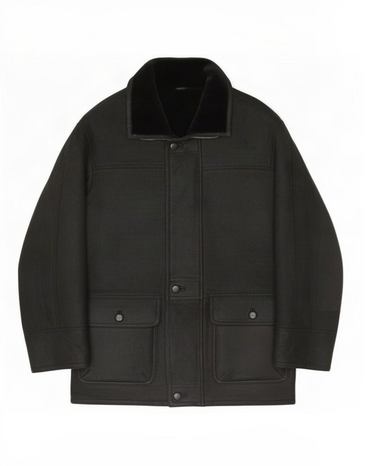 Monza Manteau en peau de mouton pour homme IT 52 XL Noir