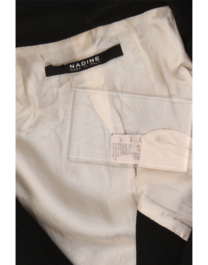 NADINE Veste blazer courte à 1 bouton pour femme IT 42 Noir moyen Polyester