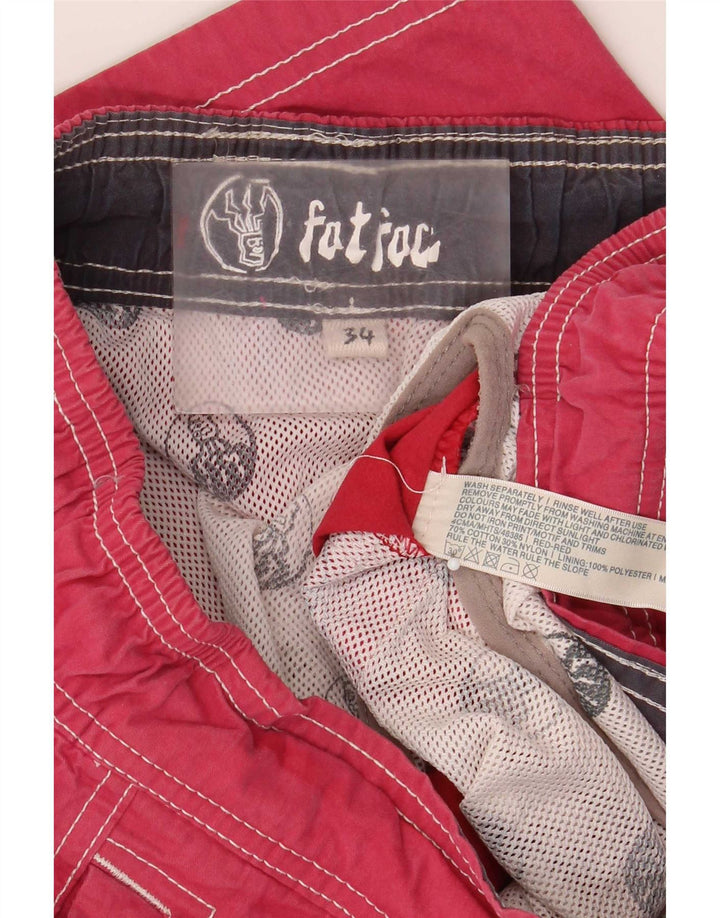 Fat Face Short de Bain Homme Grand Coton Rouge