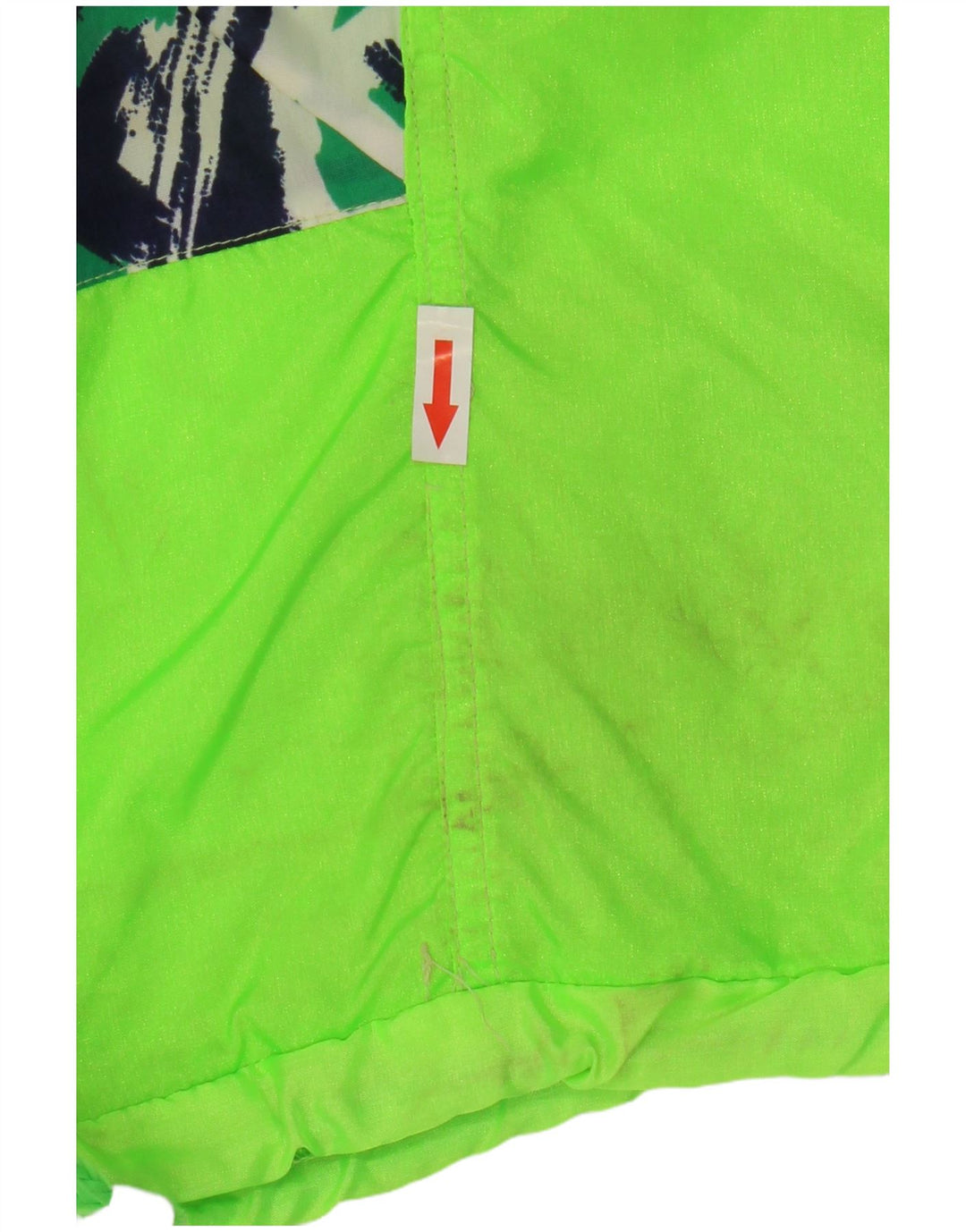 vintage Mens Anorak Rain Jacket UK 40 Grand Polyester Géométrique Vert