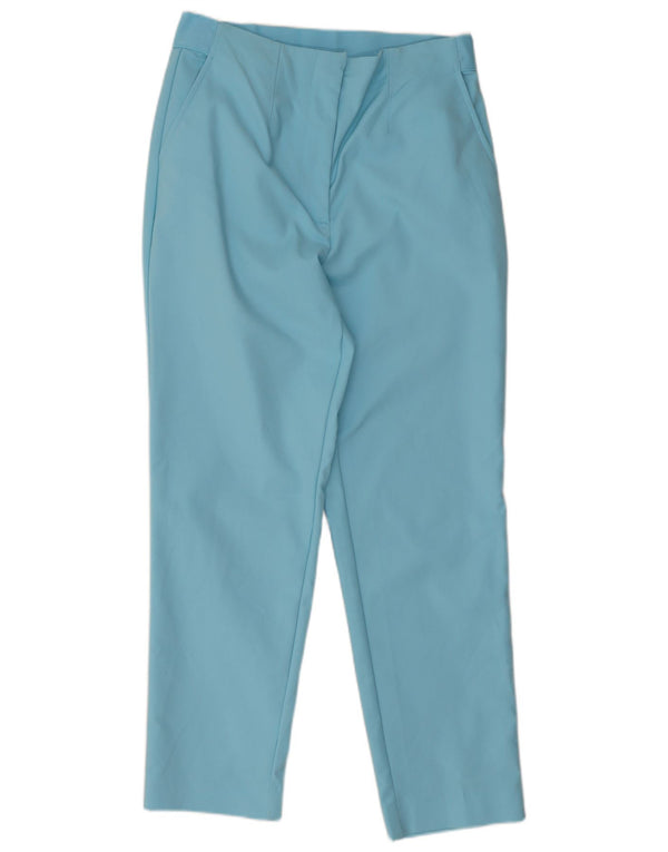 Marks & Spencer Pantalon court pour femme UK 10 Small W28 L25 Bleu Coton