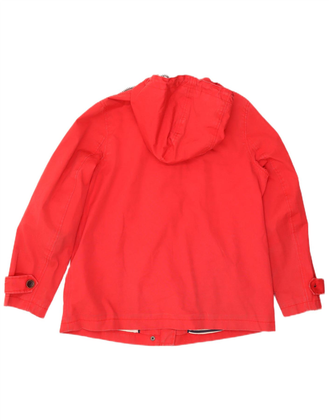 Joules Veste de pluie à capuche pour femme UK 14 Large Rouge Coton