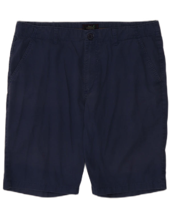 Best Company Short Chino Homme IT 50 Large W34 Bleu Marine Coton