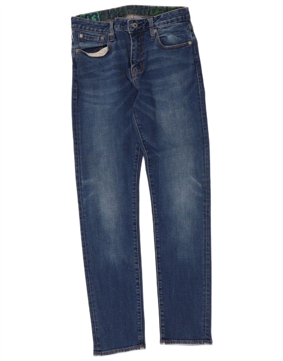 Superdry Jean Slim W30 L32 Femme Bleu Coton
