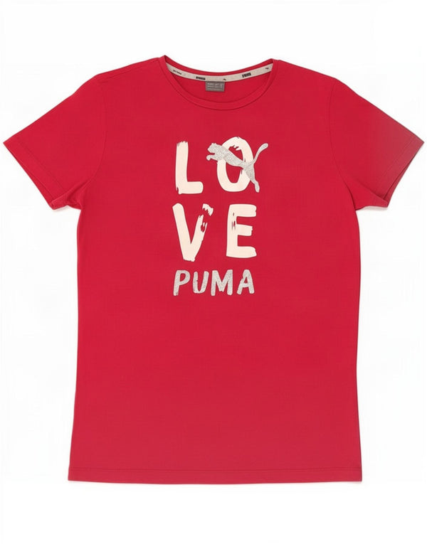 Puma T-Shirt Graphique Fille 15-16 ans Rose Coton