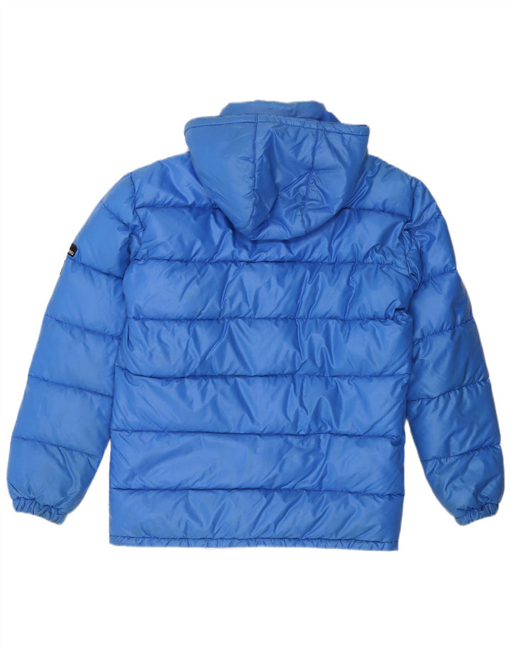 veste rembourrée à capuche vintage pour hommes UK 38 Polyamide bleu moyen