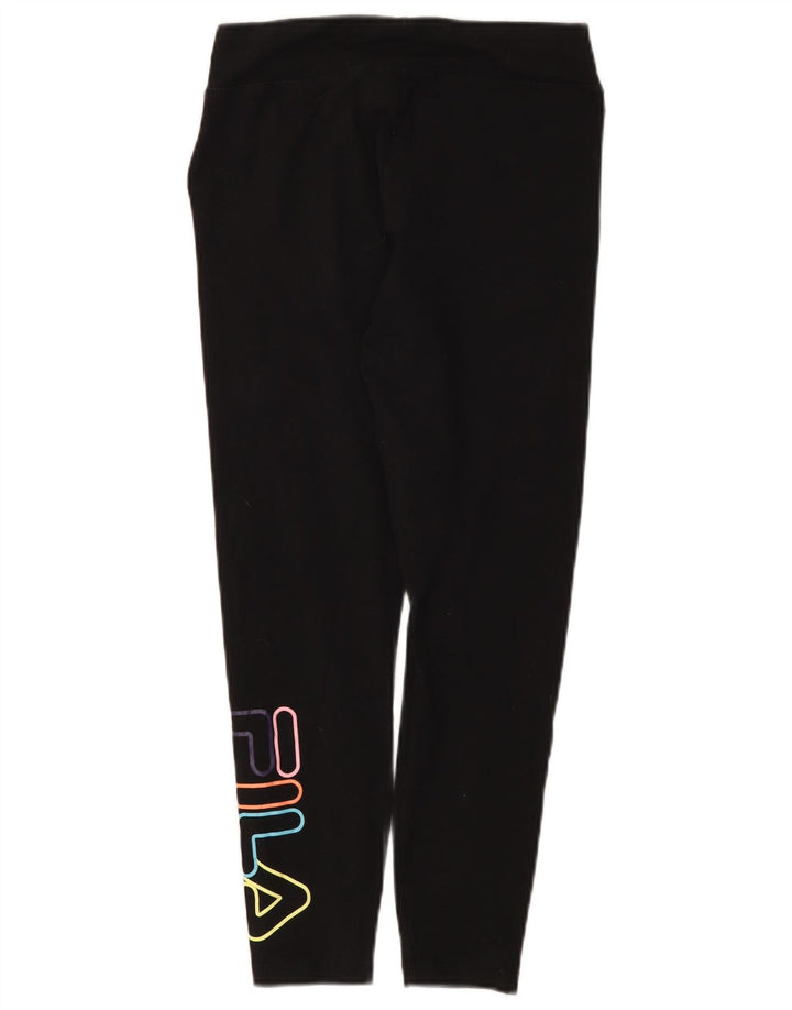 Fila Legging court graphique pour femme UK 12 coton noir moyen