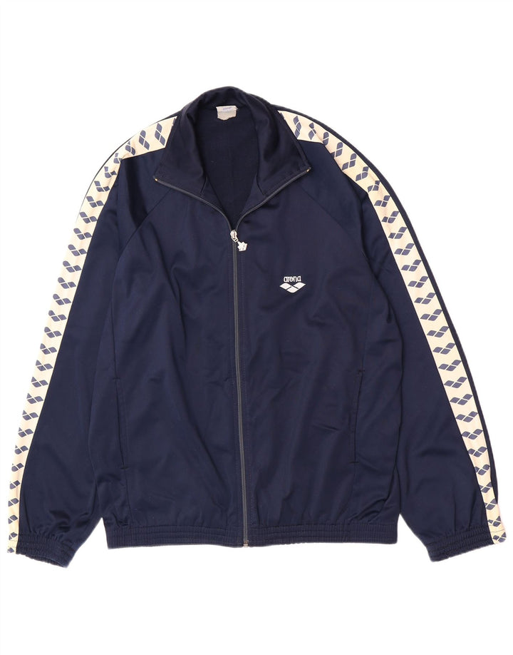 Arena Veste de Survêtement Graphique pour Homme Large Bleu Marine Colourblock