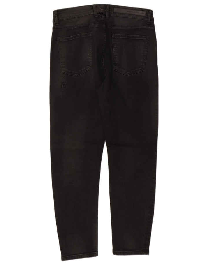 Zara Jean slim vieilli pour homme EU 42 Large W32 L26 Noir