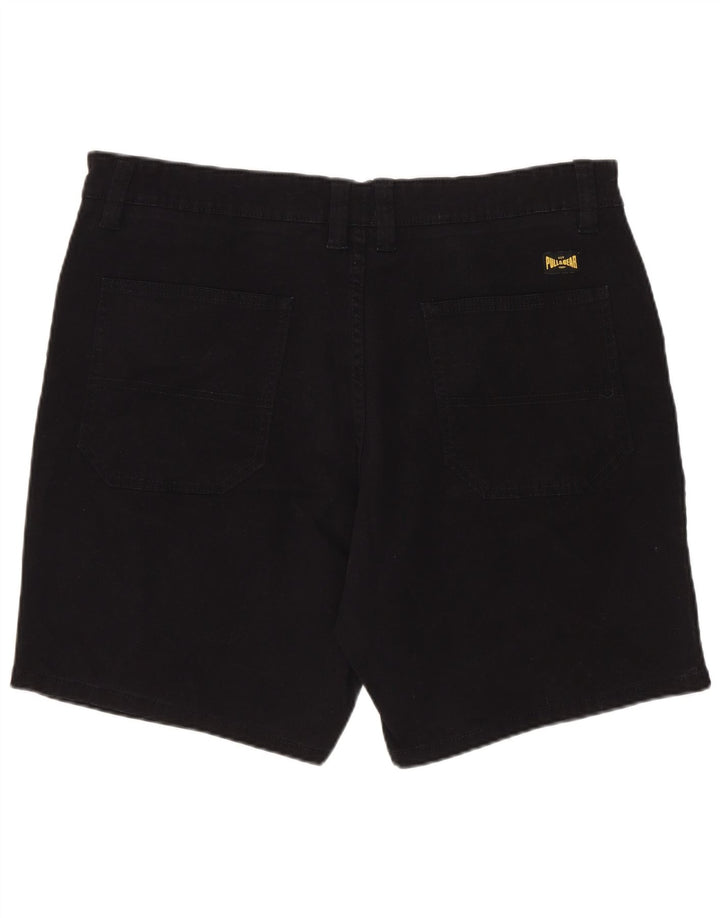 Pull & Bear Short en jean pour homme EU 44 Large W34 Noir Coton