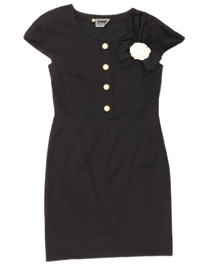 Luisa Spagnoli Femme Robe Fourreau IT 44 Coton Noir Moyen