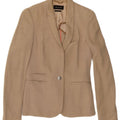 MASSIMO DUTTI Veste Blazer 1 Bouton Femme EU 36 XS Beige Viscose