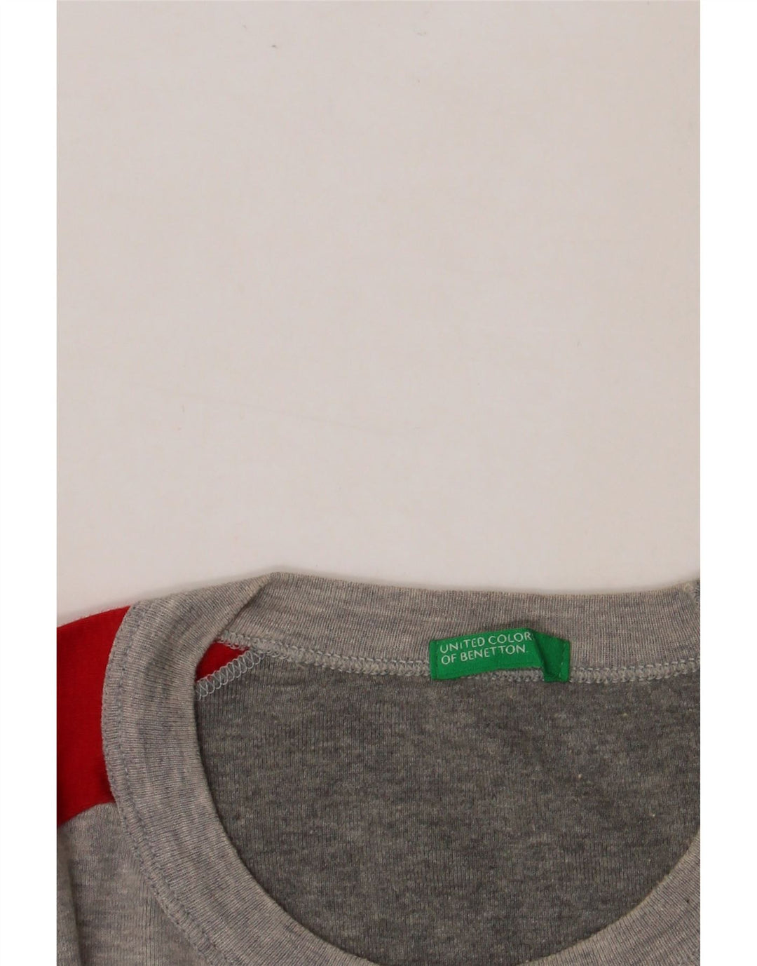 BENETTON T-Shirt Homme Gris Moyen Colourblock