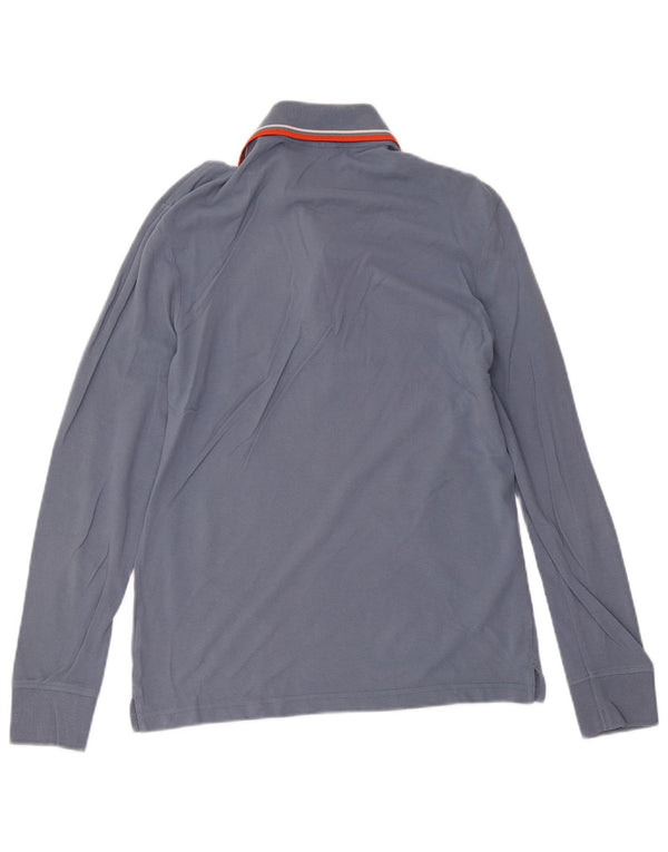 Diadora Polo à Manches Longues Homme Petit Bleu Coton