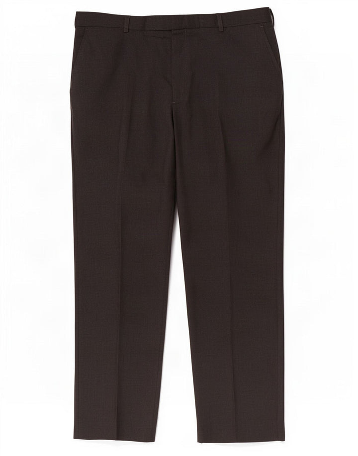 Marks & Spencer Pantalon de costume droit pour homme W42 L33 Noir Polyester