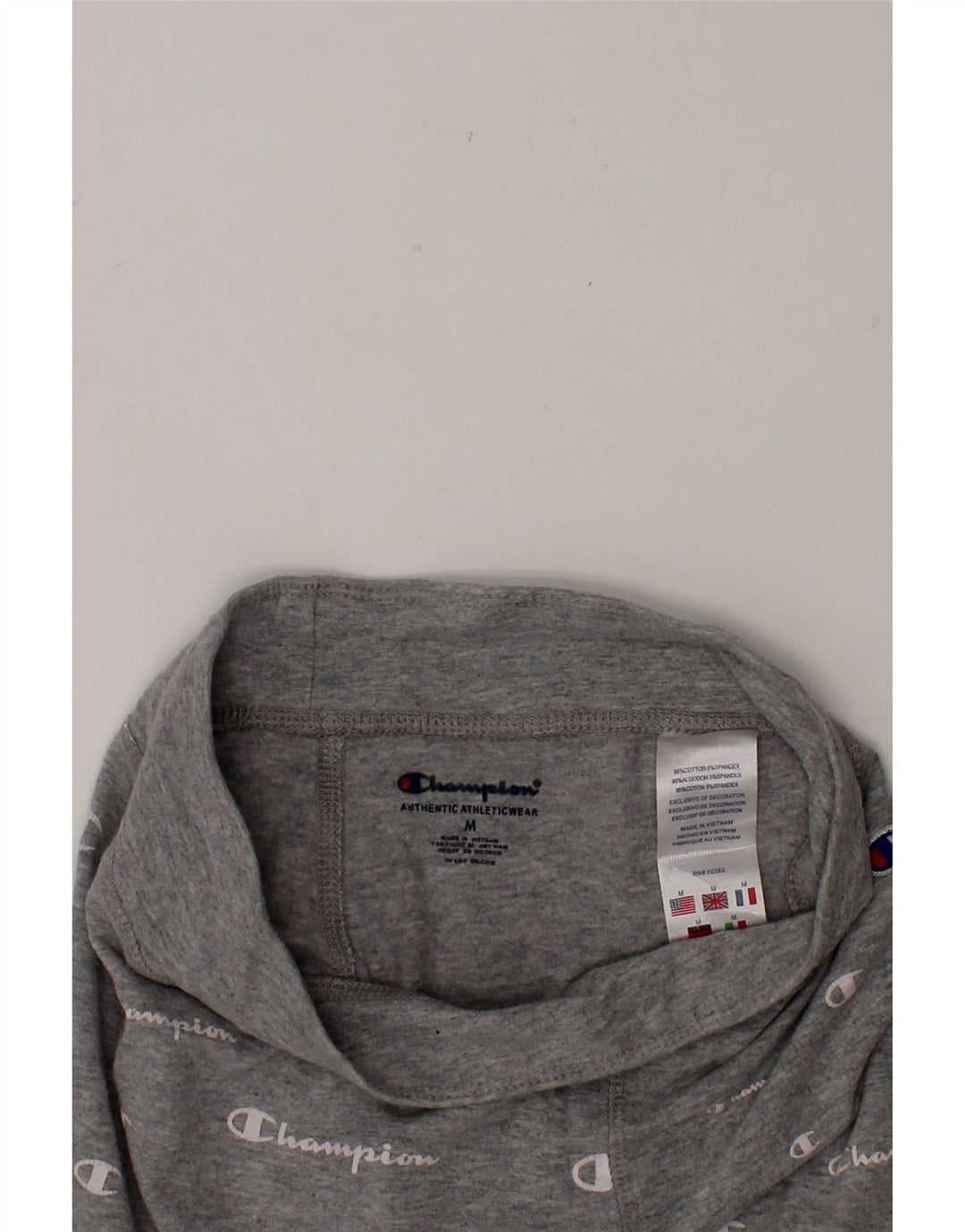 CHAMPION Girls Graphic Sport Shorts 9-10 Years Medium Grey Vintage Champion and Second-Hand Champion from Messina Hembry 