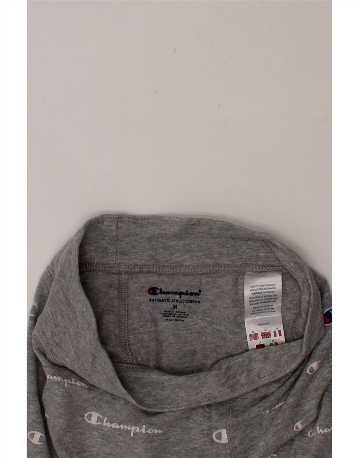 CHAMPION Girls Graphic Sport Shorts 9-10 Years Medium Grey Vintage Champion and Second-Hand Champion from Messina Hembry 