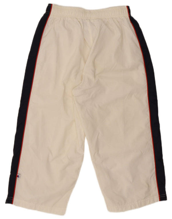 Champion Pantalon de Survêtement Capri Homme Petit Nylon Colorblock Blanc