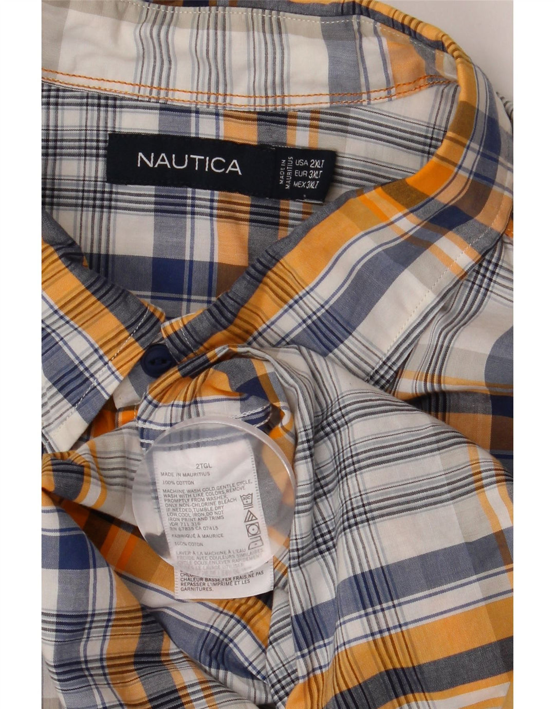 NAUTICA Mens Flannel Shirt 2XL Multicoloured Check Cotton Vintage Nautica and Second-Hand Nautica from Messina Hembry 