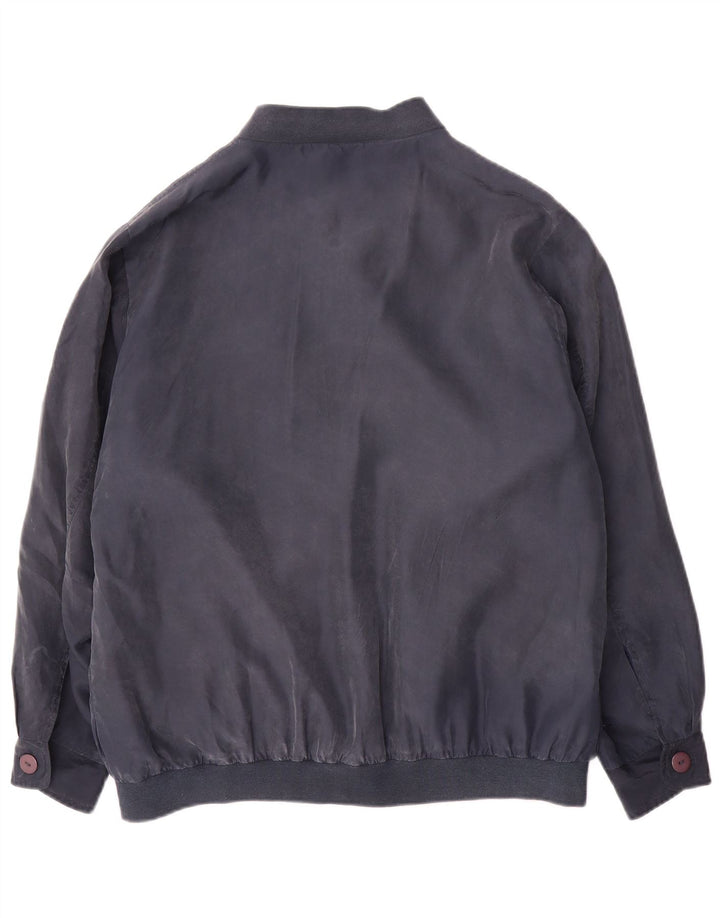 Spirit Mens Bomber Jacket UK 38 Moyen Marine Bleu Soie