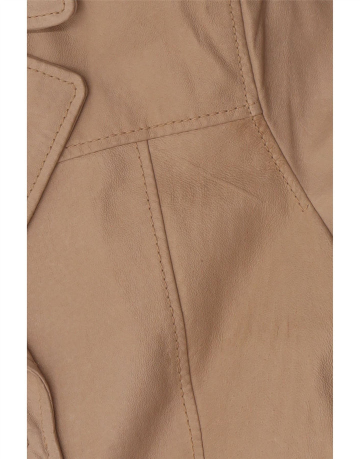 Conbipel Veste en Cuir Femme IT 42 Cuir Beige Moyen