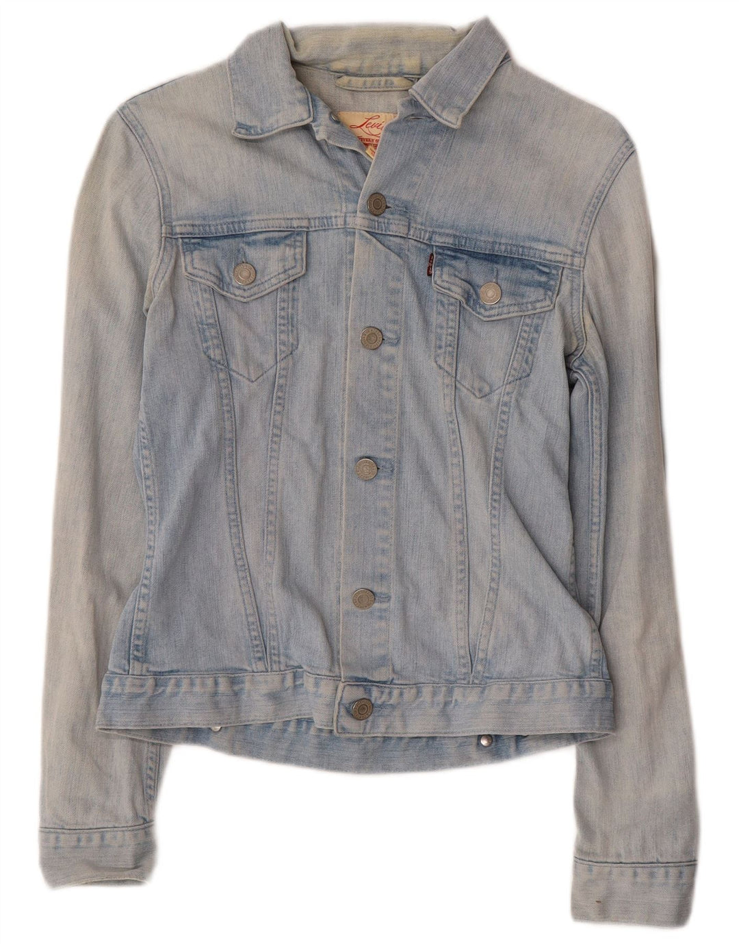 LEVI'S Womens Denim Jacket UK 10 Small Blue Cotton