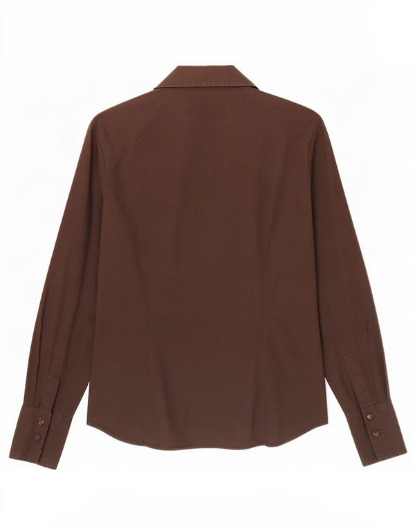 Benetton Chemise Pull Femme UK 14 Marron Moyen