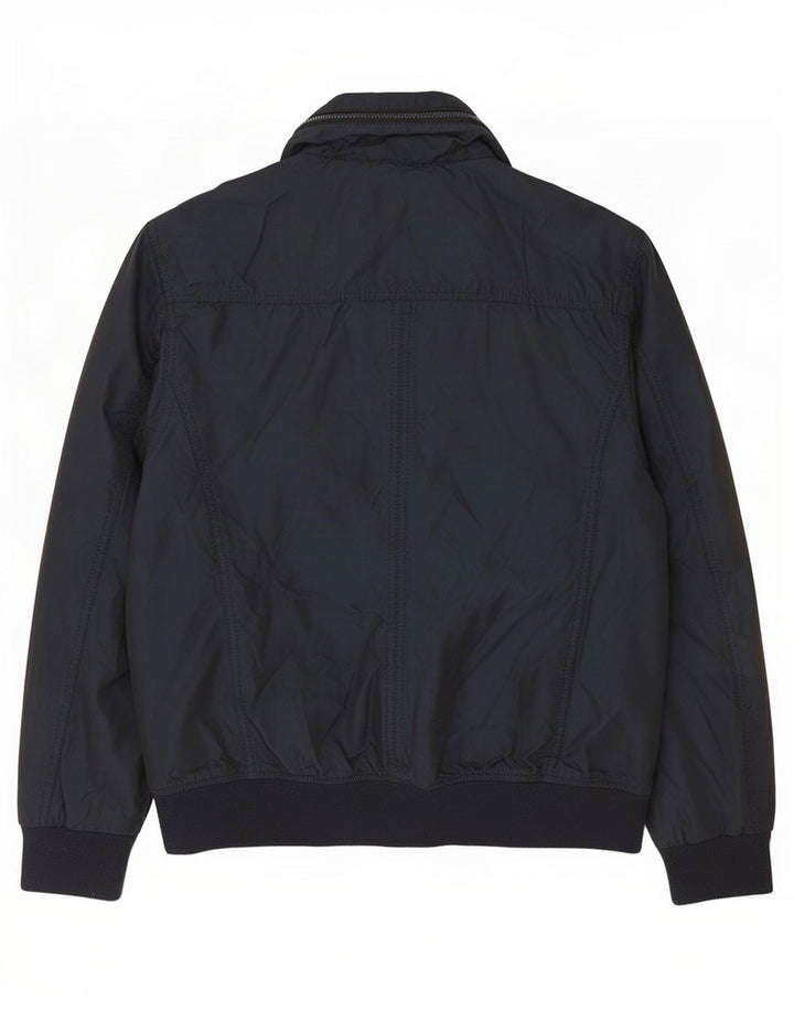 Zara Veste Bomber Homme UK 40 Large Bleu Marine Polyester