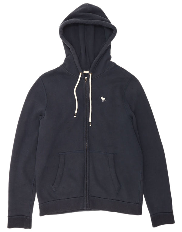 Abercrombie & Fitch Pull à capuche zippé pour homme en coton bleu marine 2XL