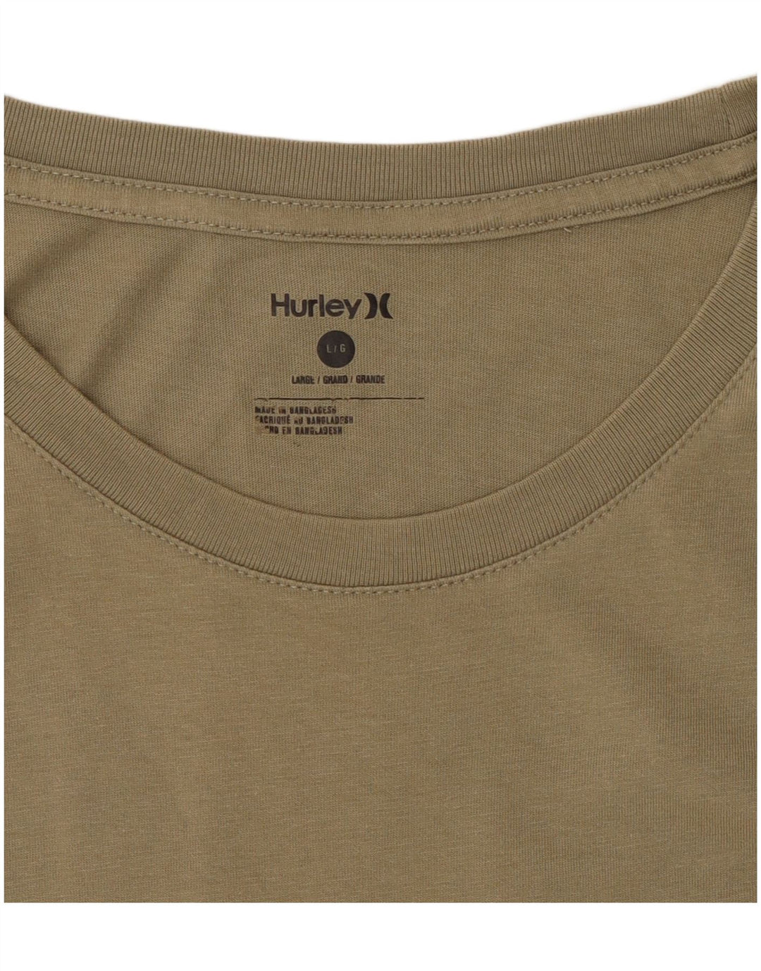 Hurley T-Shirt Graphique Homme Kaki Large