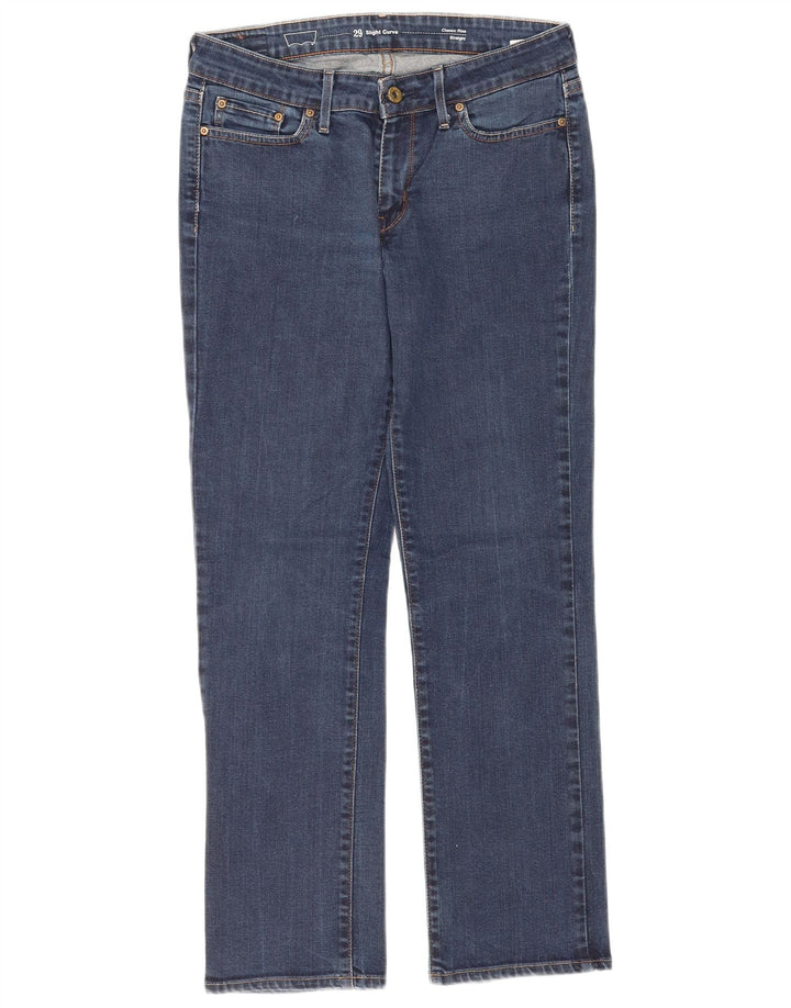 LEVI'S Jean droit femme légèrement courbe taille classique W29 L28 coton bleu