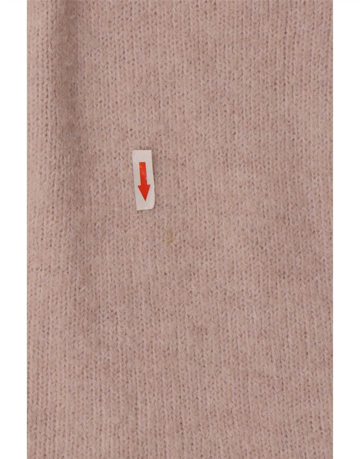 Zara Womens Longline Oversize Cardigan Pull UK 10 Petit Rose Polyester