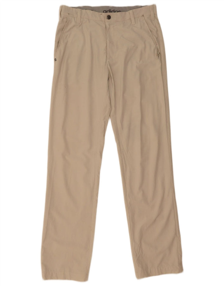 Adidas Pantalon Chino Droit Homme W30 L32 Beige Polyester