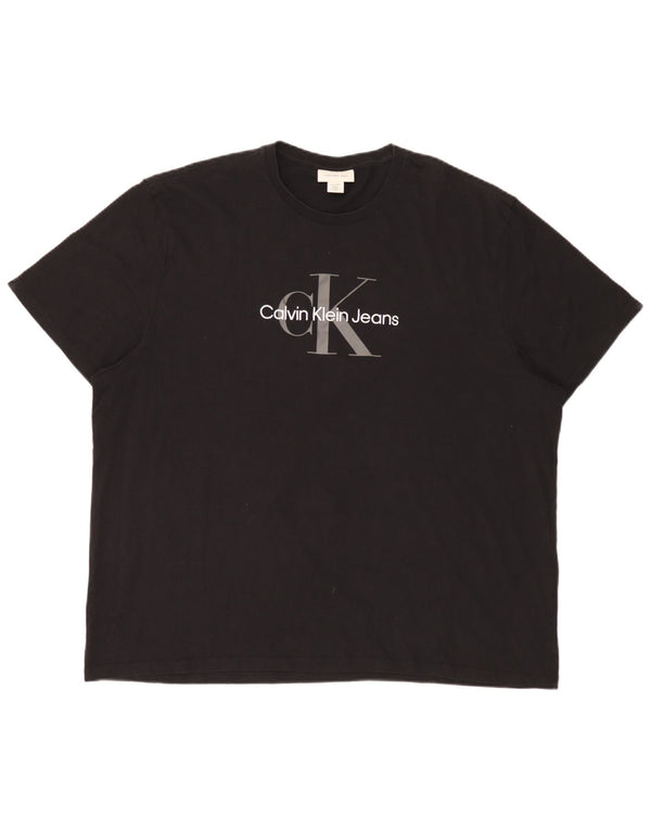 Calvin Klein Jeans T-shirt graphique pour homme en coton noir 2XL