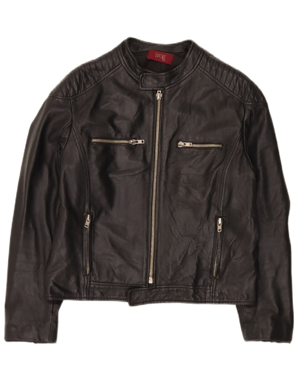 Basile Veste en cuir pour homme UK 38 Medium Noir