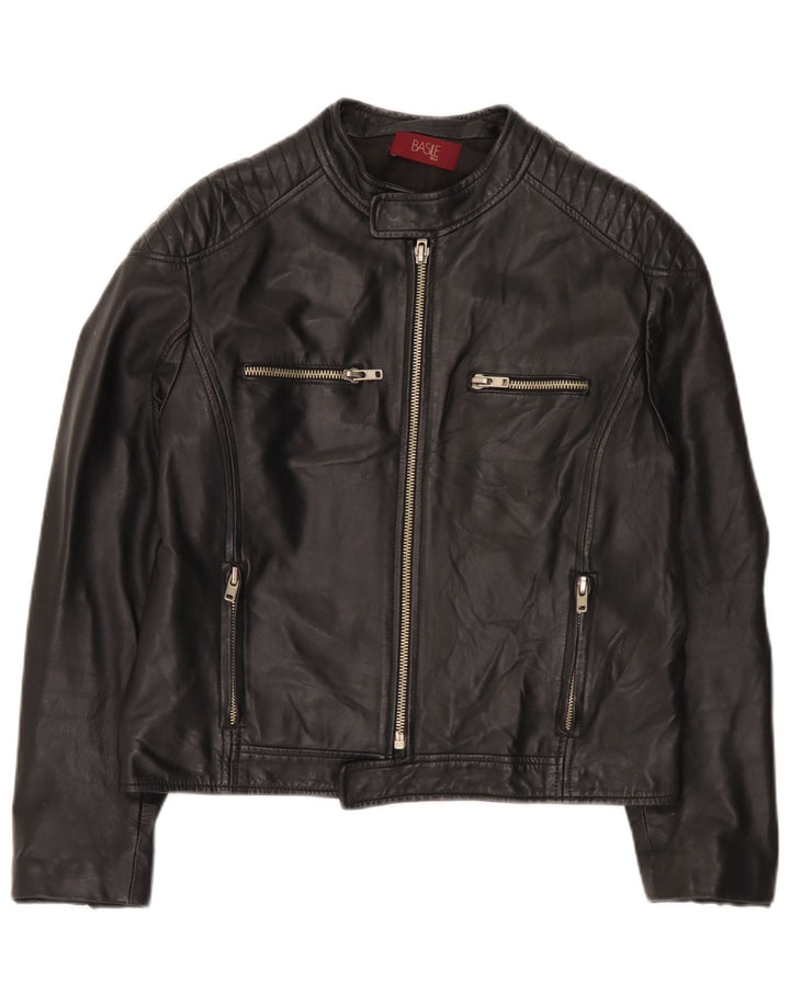 Basile Veste en cuir pour homme UK 38 Medium Noir