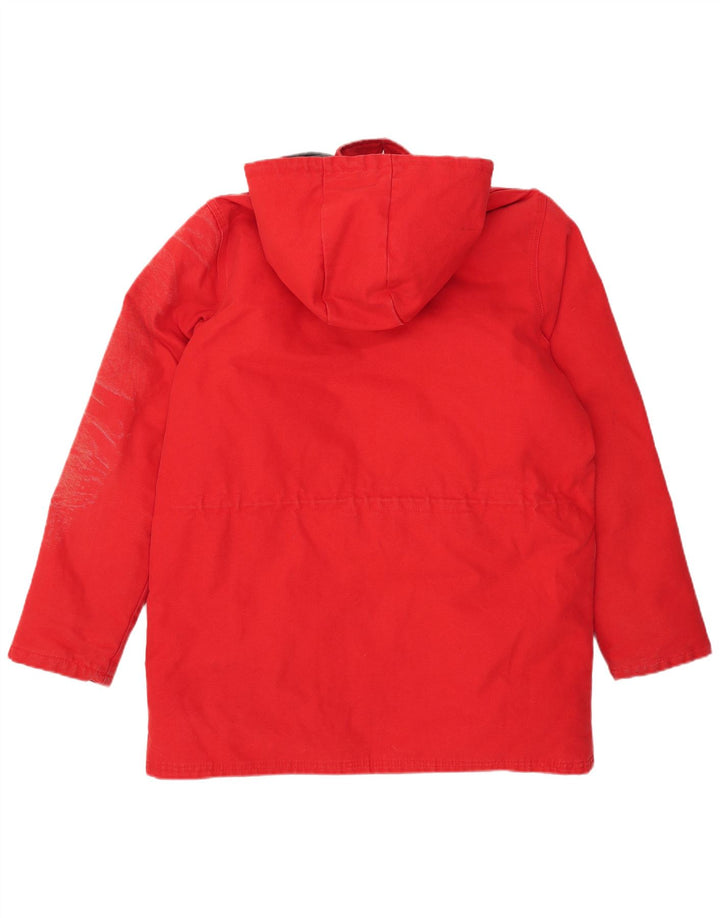 Richlu Manteau rembourré à capuche pour homme UK 40 Grand coton rouge