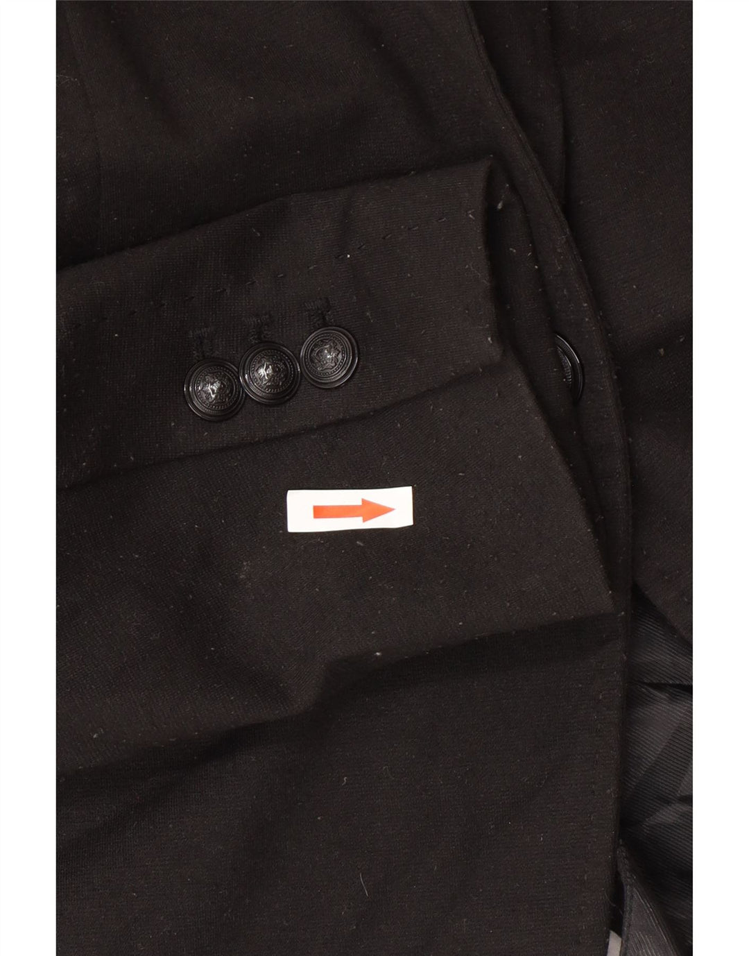 Zara Femme 1 Bouton Blazer Veste UK 12 Moyen Noir Polyester